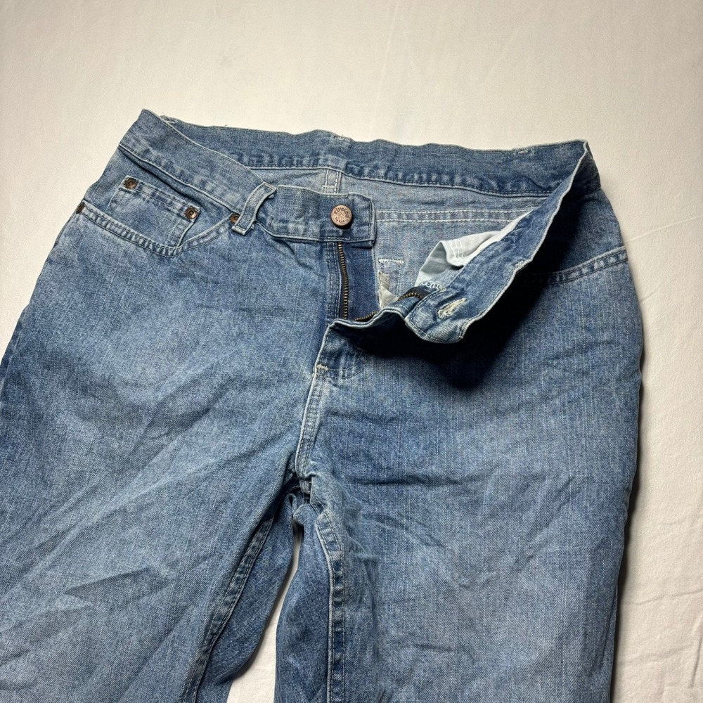 Vintage Riveted by Lee Jeans Womens 8M 30x31 Blue Straight Leg Denim Made in USA